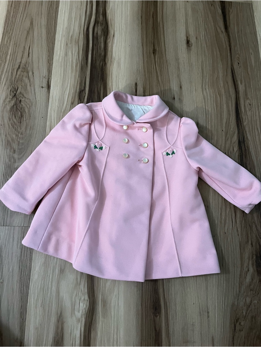 Vintage ILGWU Union Made Girls 12 Months Pink  Coat Jacket Made In Usa